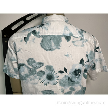 Camicia casual in cotone da uomo di moda